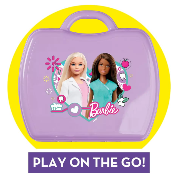 Sinco Creations Barbie Dentist Playset, 20 Piece Pretend Play Toy with Carry Case, Role Play Toy Suitable for Kids Aged 3Y+