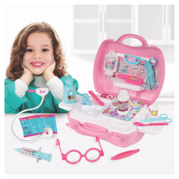 Sinco Creations Barbie Doctor Playset, 20 Piece Pretend Play Toy with Carry Case, Role Play Toy Suitable for Kids Aged 3Y+