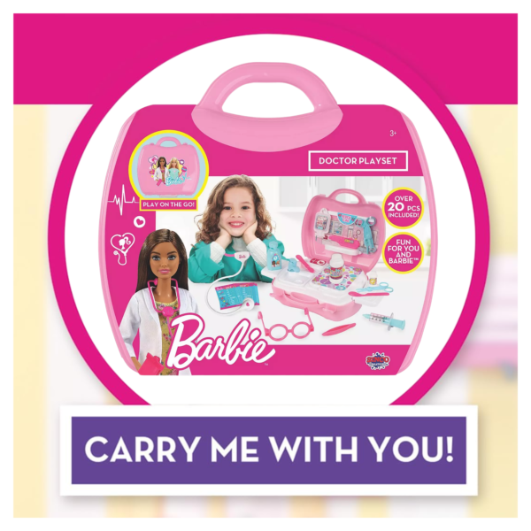 Sinco Creations Barbie Doctor Playset, 20 Piece Pretend Play Toy with Carry Case, Role Play Toy Suitable for Kids Aged 3Y+