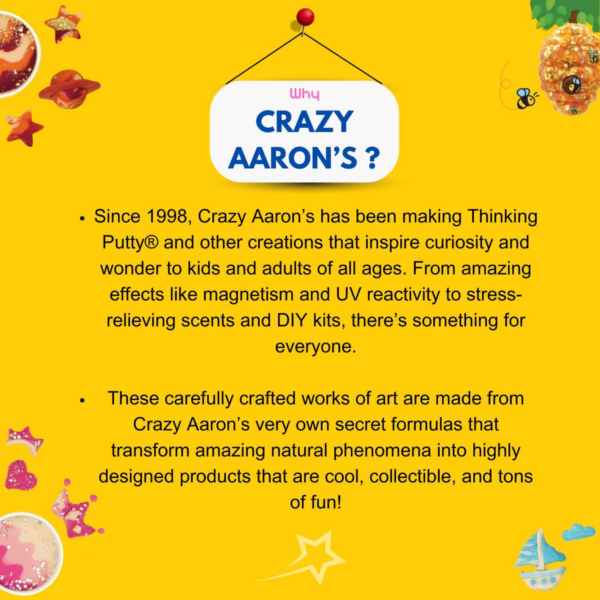 Crazy Aaron's Hide Inside! Sweet Surprise Thinking Putty, 4" Tin with 90g of Non-Toxic Sensory Play Putty which Never Dries Out, Soft Textured Creative Fidget Toy for Boys and Girls Ages 3Y+