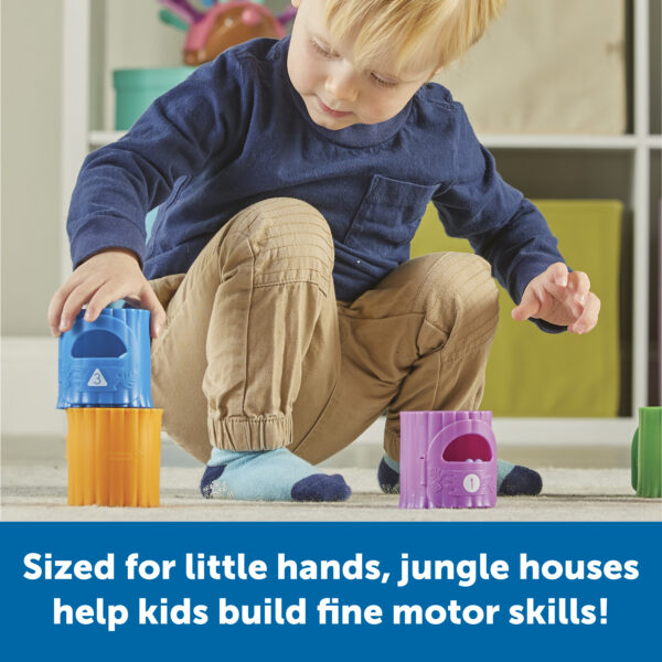 Learning Resources Peekaboo Learning Jungle Playset, Interactive Toddler Toy for Counting, Colours, and Fine Motor Skills
