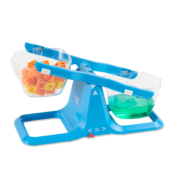 Learning Resources Nestable Bucket Balance, Compact Maths & Science Balance Scale for Kids, 500ml Clear Buckets, Explore Weight, Volume & Equivalency, Ages 3+