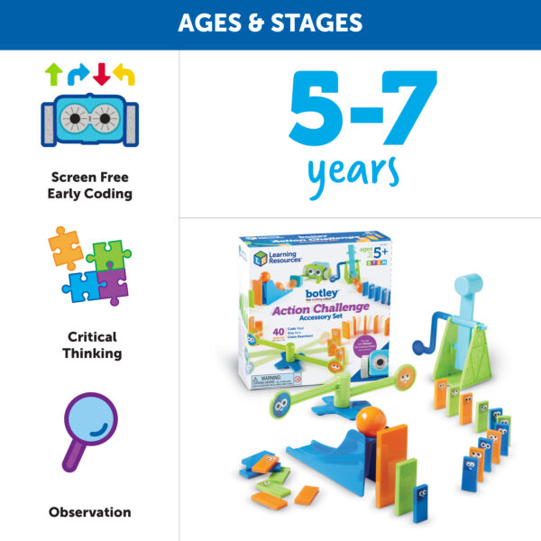 Learning Resources Botley the Coding Robot Action Challenge Accessory Set, 38-Piece STEM Set for Coding Fun (Botley Robot Sold Separately)