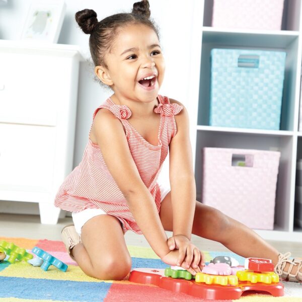 Learning Resources Barnyard Friends Build and Spin, Toddler Gear Toy with Farm Animal Pieces, Cause and Effect STEM Toy for Ages 2+