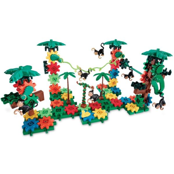 Learning Resources Gears! Gears! Gears! Movin’ Monkeys Building Set, Jungle-Themed Creative Play