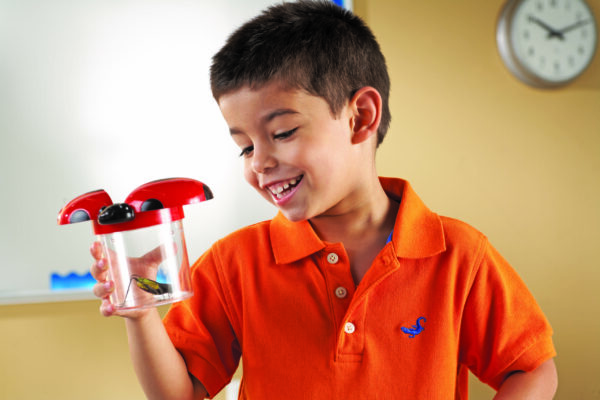 Learning Resources Jumbo Bug Jars, Set of 12 Insect Observation Jars for Kids, Includes 3.5x Magnifying Lids, Air Vents, and Screw-On Caps, Ideal for Outdoor STEM Exploration, Ages 3+