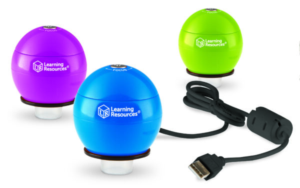 Learning Resources Zoomy 2.0 Handheld Digital Microscope, 54x Magnification, USB Connectivity, Captures Photos & Videos, Compatible with PC & Mac, Blue