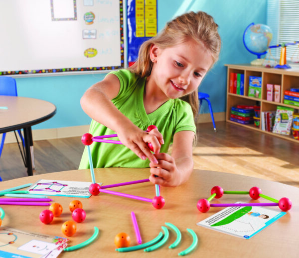 Learning Resources STEM Explorers Geomakers, 58-Piece Geometry Building Set for Kids, Ages 5+