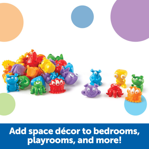 Learning Resources Grab & Sort Fine Motor Alien Counters, 37-Piece Early Math and Fine Motor Skills Toy, Includes Tri-Grip Tongs for Counting, Sorting, and Matching, For Preschoolers Ages 3+