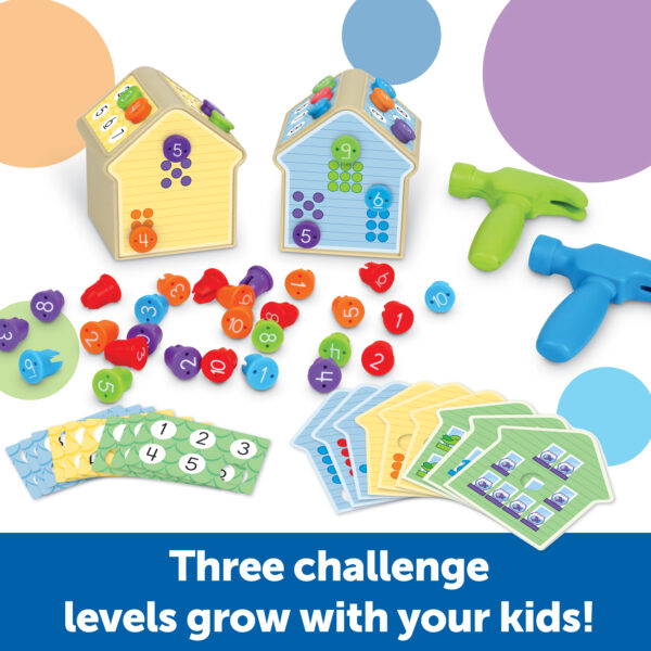 Learning Resources Number Nails Activity Set, Preschool Maths Game for Counting and Sequencing, Fine Motor and Early Math Skills Toy, Ages 3+