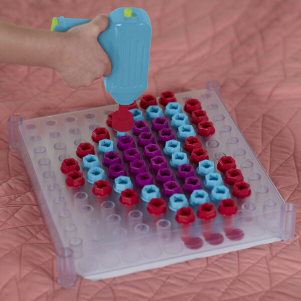 Learning Resources Design & Drill See-Through Creative Workshop, STEM Construction Toy for Kids, Includes Activity Cards, Drill, and Colorful Bolts, Ages 3+