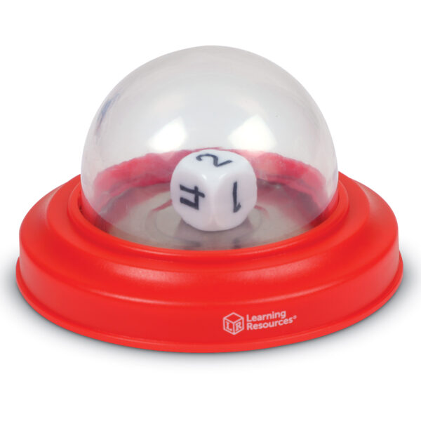 Learning Resources Dice Poppers, Set of 2 Dice in Domes, Fun Math & Game Accessory for Kids, Ages 3+, Classroom & Home Use, Red & Blue Poppers with Numeral & Dot Dice