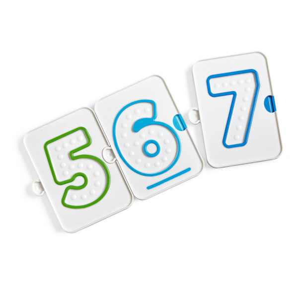 Learning Resources Sensory Number Trays, 10 Double-Sided Finger Tracing Boards for Counting and Number Formation, Made from Recycled Plastic, Ages 3 Plus