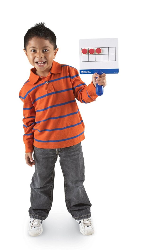 Learning Resources Magnetic Ten Frame Answer Boards, Set of 4 Double-Sided Boards with 100 Magnetic Disks, Early Maths Learning for Ages 5 Plus