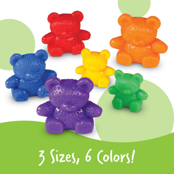 Learning Resources Three Bear Family Counters, Set of 96, Multi-Coloured Maths Counters for Counting, Sorting, Patterning & Weight Comparison, Ideal for Classroom Learning, Ages 3+
