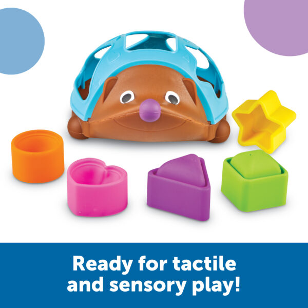 Learning Resources Spike The Fine Motor Hedgehog Poppin’ Shapes Sorter, 7-Piece Shape Sorting & Fidget Toy for Toddlers, Develops Fine Motor, Colour & Sensory Skills, Ages 18 Months+