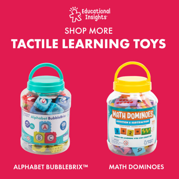 Learning Resources Number BubbleBrix, Sensory Math Toy with 42 Popper Bricks for Number Recognition and Counting, Fidget Learning for Preschoolers, Ages 3+
