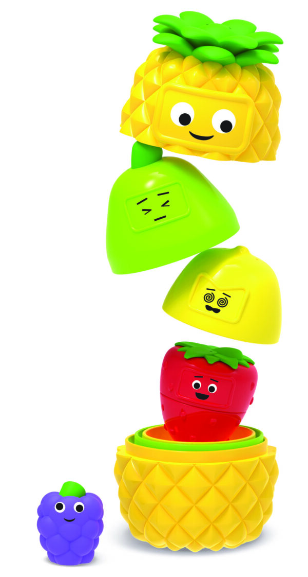 Learning Resources Big Feelings Nesting Fruit Friends, Social Emotional Learning & Sensory Play Toy, 9-Piece Nesting Set with Textured Fruit & Emotions, Ages 18 Months+