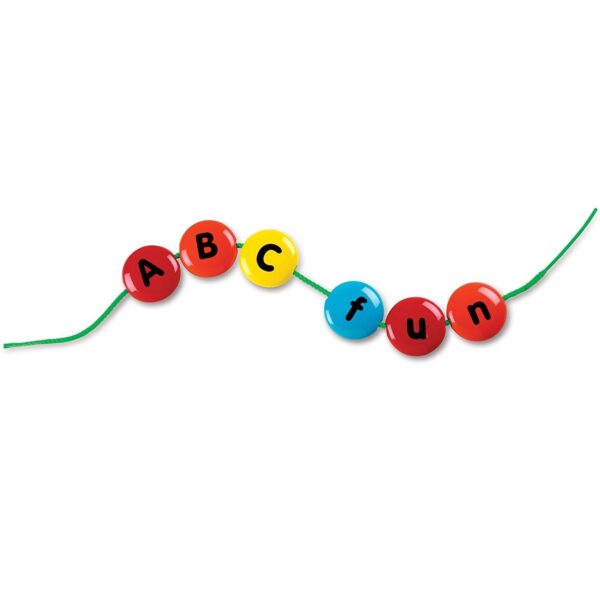 Learning Resources Smart Snacks ABC Lacing Sweets, Alphabet Beads for Fine Motor Skills and Early Literacy, Preschool Learning Toy with Storage Tub, Ages 3+