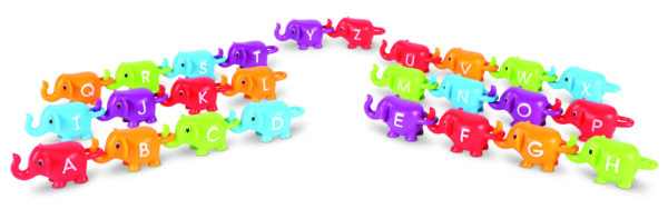 Learning Resources Snap-n-Learn ABC Elephants, 26-Piece Alphabet Learning Toy Set for Letter Matching and Fine Motor Skills, Ages 2 Plus