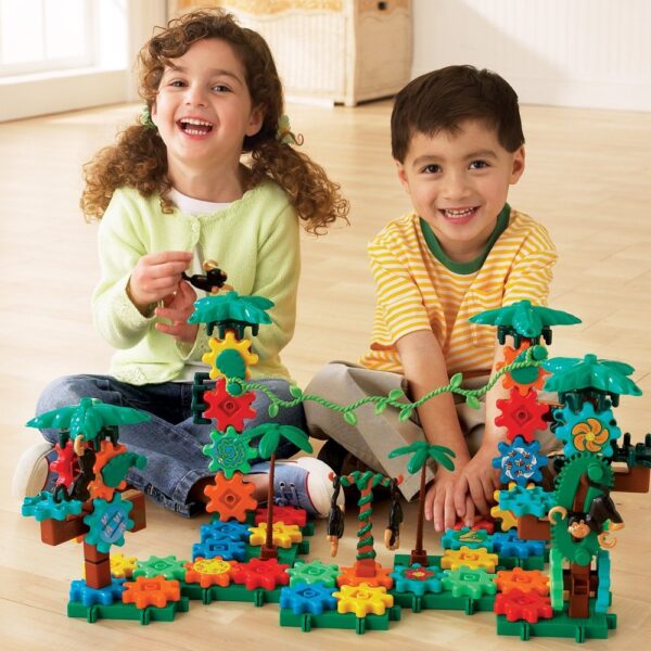 Learning Resources Gears! Gears! Gears! Movin’ Monkeys Building Set, Jungle-Themed Creative Play