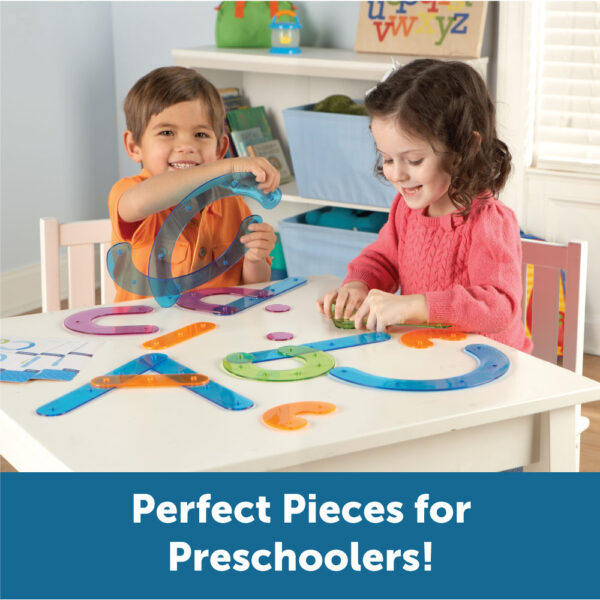 Learning Resources Letter Construction Activity Set, Hands-On Letter Formation & Recognition Tool for Early Learners, Includes 60 Pieces & Activity Cards