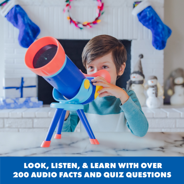 Learning Resources GeoSafari Jr. Talking Space Explorer, Preschool Toy Telescope with 120 Images, 13 Videos, and Fun Space Facts, Ideal for Kids Aged 4+