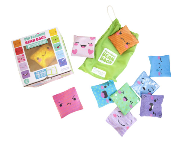Learning Resources My Feelings Bean Bags, Set of 10 Tactile Emotion Bean Bags, Social Emotional Learning for Kids, Develops Vocabulary, Motor Skills & Sensory Awareness, Includes Activity Guide & Storage Bag, Ages 3+