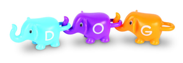 Learning Resources Snap-n-Learn ABC Elephants, 26-Piece Alphabet Learning Toy Set for Letter Matching and Fine Motor Skills, Ages 2 Plus