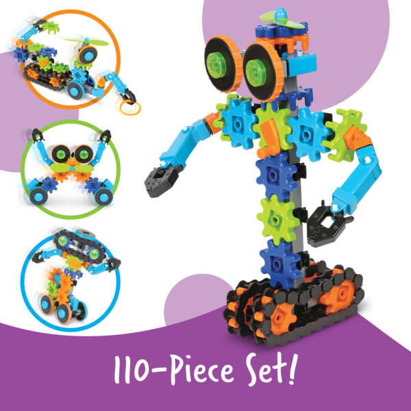 Learning Resources Gears! Gears! Gears! Robots In Motion, 116-Piece STEM Building Set