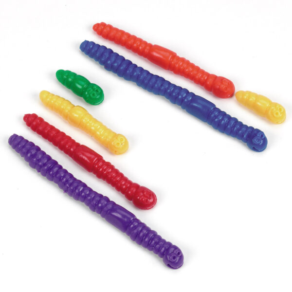 Learning Resources Measuring Worms, Set of 72, Tactile Colourful Worms for Counting, Sorting & Measuring, Includes Activity Guide, Convenient Storage Bucket, Ages 3+