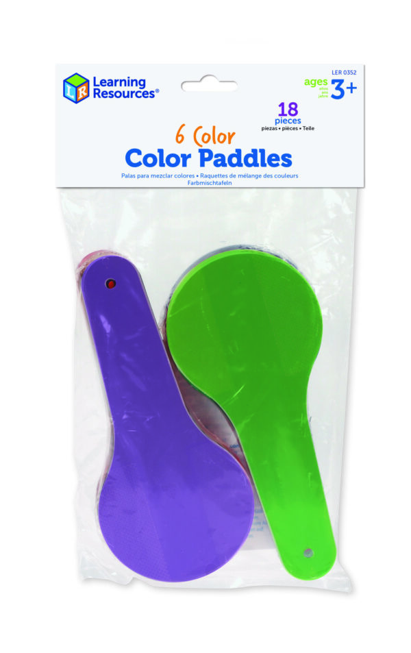 Learning Resources Primary Science® Colour Paddles, Early Colour Recognition and Mixing Tool, Set of 6, Ages 3+