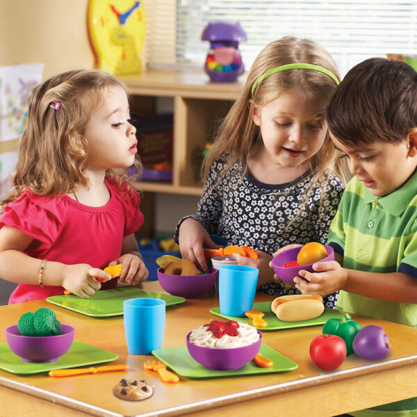 Learning Resources New Sprouts Classroom Kitchen Set, Colorful Pretend Play Kitchen Set for Early Learners, Ideal for Imaginative Play, Ages 2+