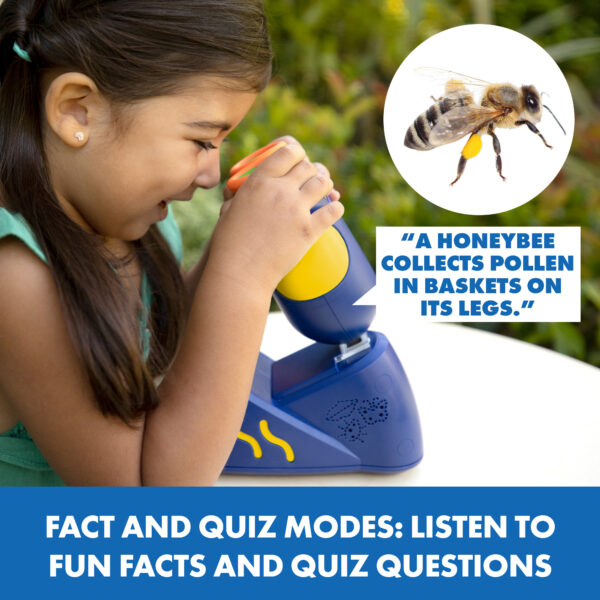Learning Resources GeoSafari Talking Microscope, Child-Friendly Real Working Microscope with Bindi Irwin’s Voice, 20 Pre-Prepared Slides, Multilingual Audio, Ages 4+