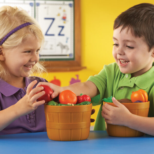Learning Resources New Sprouts Bushel of Fruit, 9 Piece Toddler Play Food Set for Color Recognition, Sorting, and Imaginative Play, Ages 2 and Up