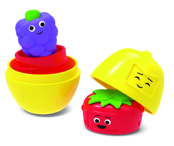 Learning Resources Big Feelings Nesting Fruit Friends, Social Emotional Learning & Sensory Play Toy, 9-Piece Nesting Set with Textured Fruit & Emotions, Ages 18 Months+