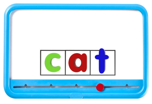 Learning Resources Elkonin Box Magnetic Dry-Erase Board Set, Phonics and Reading Skills Practice, 8 Boards with Built-In Slider, Includes Activity Guide, Ages 3+