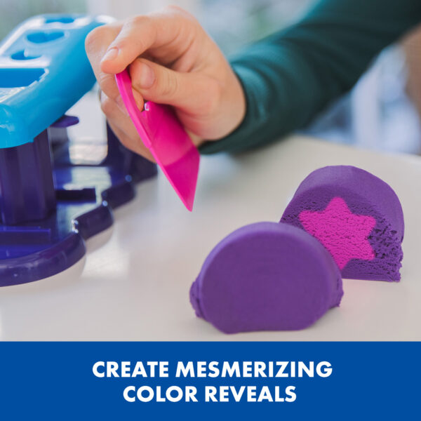 Learning Resources Playfoam Sand Magic Reveal, Sensory Play Sand Set with 4 Colours, 11 Tools & Design Station, Creative & Fine Motor Fun for Kids, Never Dries Out, Ages 3+
