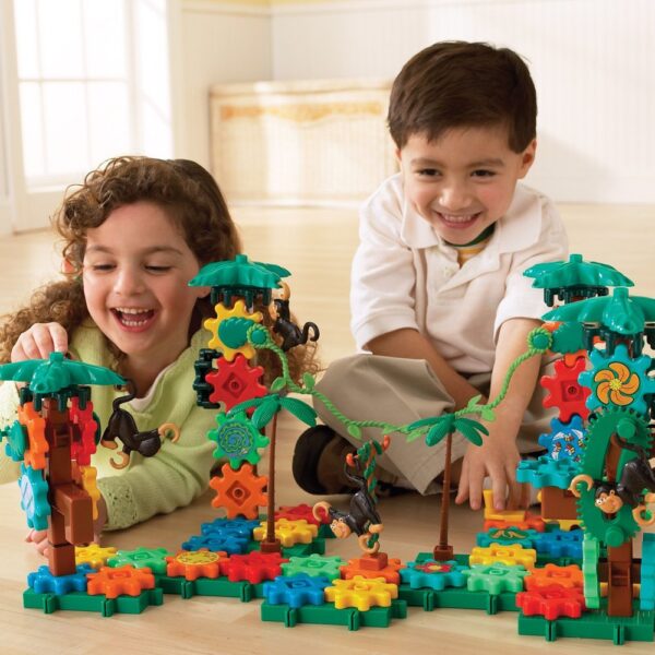 Learning Resources Gears! Gears! Gears! Movin’ Monkeys Building Set, Jungle-Themed Creative Play