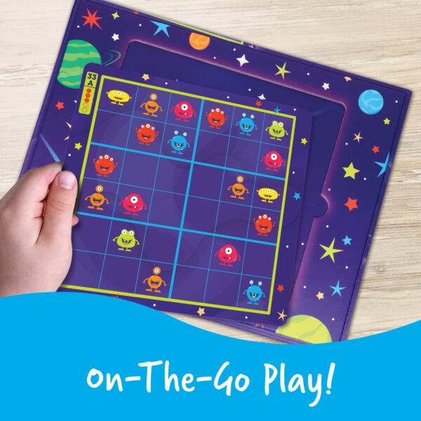 Learning Resources Magnetic Space Sudoku, 72 Puzzles, Magnetic Board and Pieces, Logic and Critical Thinking Game, Ages 4+, Travel-Friendly