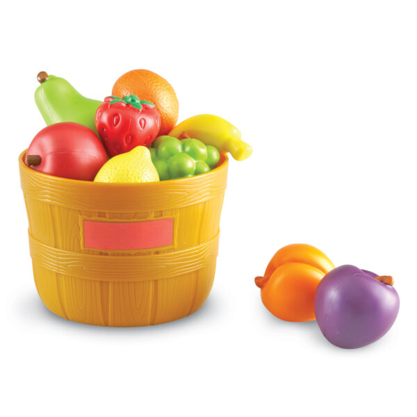 Learning Resources New Sprouts Bushel of Fruit, 9 Piece Toddler Play Food Set for Color Recognition, Sorting, and Imaginative Play, Ages 2 and Up