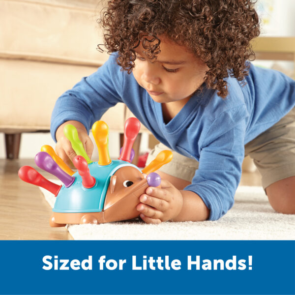 Learning Resources Spike The Fine Motor Hedgehog, Toddler Counting & Colour Matching Toy, Develops Fine Motor Skills, Includes 12 Pegs & Activity Guide, Ages 18+ Months