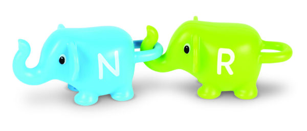 Learning Resources Snap-n-Learn ABC Elephants, 26-Piece Alphabet Learning Toy Set for Letter Matching and Fine Motor Skills, Ages 2 Plus
