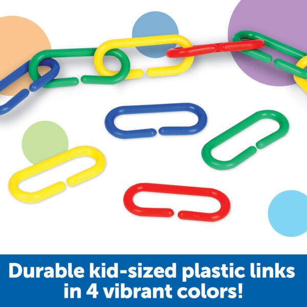 Learning Resources Link ‘N’ Learn Links, Set of 500 Colourful Plastic Links for Early Maths & Fine Motor Skills, Sorting, Counting & Patterning, Includes Activity Guide, Ages 3+
