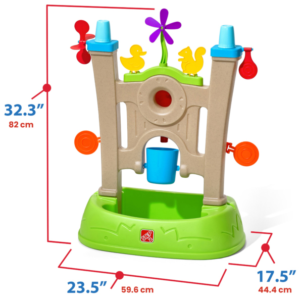 Step2 Waterpark Arcade, Outdoor Water and Sensory Playset, Activity Toy with 6 Piece Toy Accessories, Interactive Easy to Assemble Backyard Water Shooter Suitable for Kids both Boys and Girls Aged 3+