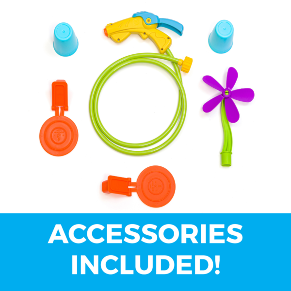 Step2 Waterpark Arcade, Outdoor Water and Sensory Playset, Activity Toy with 6 Piece Toy Accessories, Interactive Easy to Assemble Backyard Water Shooter Suitable for Kids both Boys and Girls Aged 3+