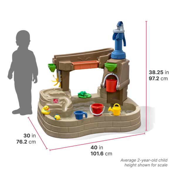 Step2 Pump & Splash Discovery Pond, Indoor and Outdoor Water Table and Sensory Playset Rain Shower Wall, 10 Piece Accessories Set, Backyard Activity Centre,  Suitable for Boys and Girls Aged 2+