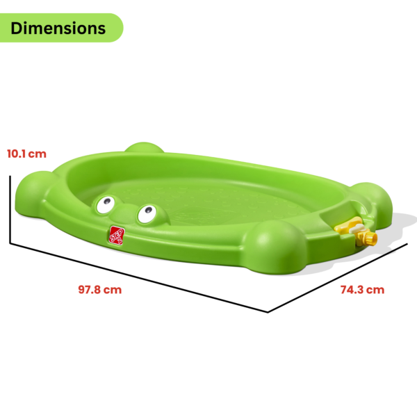 Step2 Water Bug Splash Pad with Adjustable Water Sprinkler, Easy to Assemble Summer Backyard Toy, Outdoor Garden Water Pad Suitable for Children both Boys and Girls Aged 18m and Above, Green