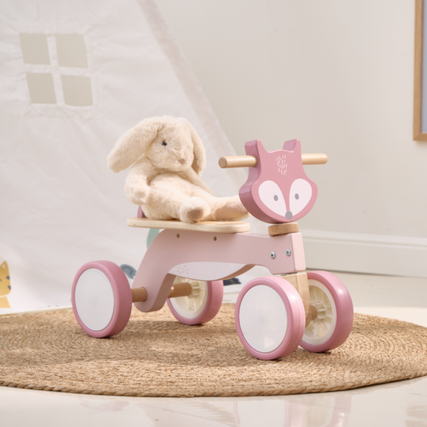 PolarB Wooden Trike for Toddlers with Safety Steering Lock and EVA Tyres – Ride-On Balance Bike for Ages 12 Months and Up – Develops Coordination and Gross Motor Skills