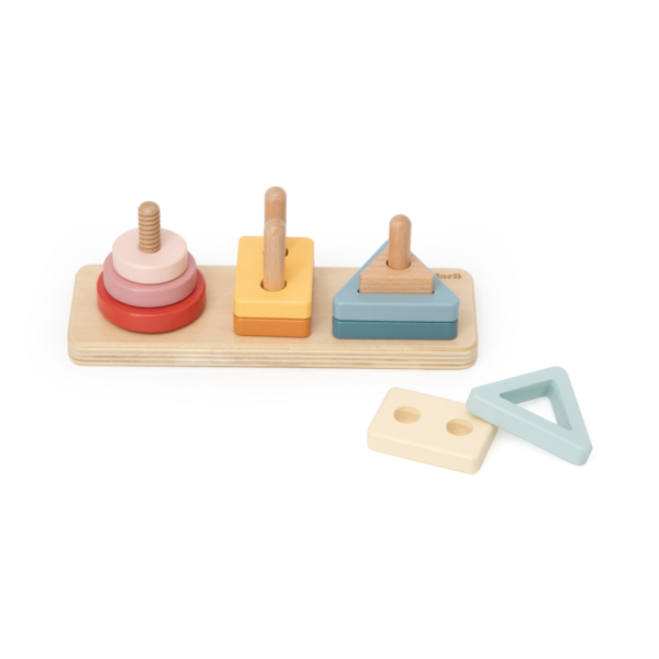 PolarB Grow-with-Me Wooden Activity Educational Montessori Toy Set for Toddlers, Eco-Friendly, Sensory, Cognitive, and Fine Motor Skills Development Toy Suitable for Kids, Boys & Girls Ages 2–3 Years